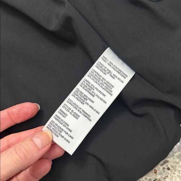 Blanc Noir silver metallic black snow puffer coat jacket m medium apre ski - Picture 7 of 9